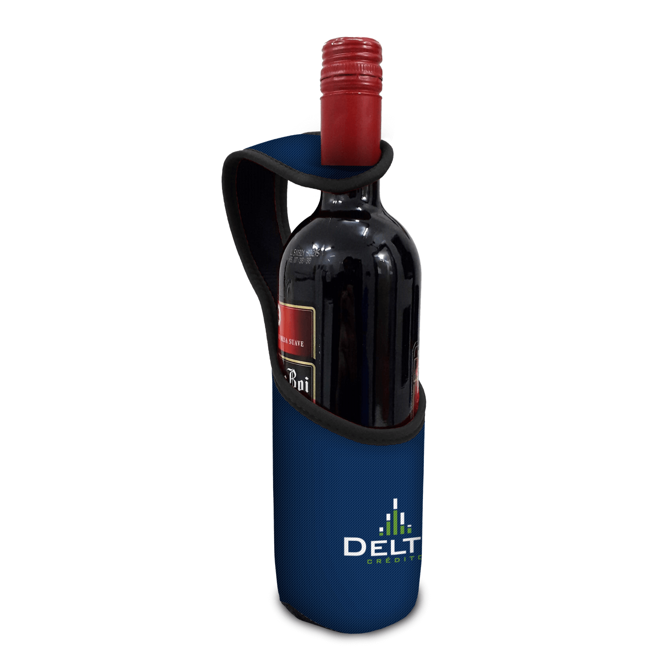 Porta Vinho com Alça em Neoprene Personalizado Brinde Corporativo