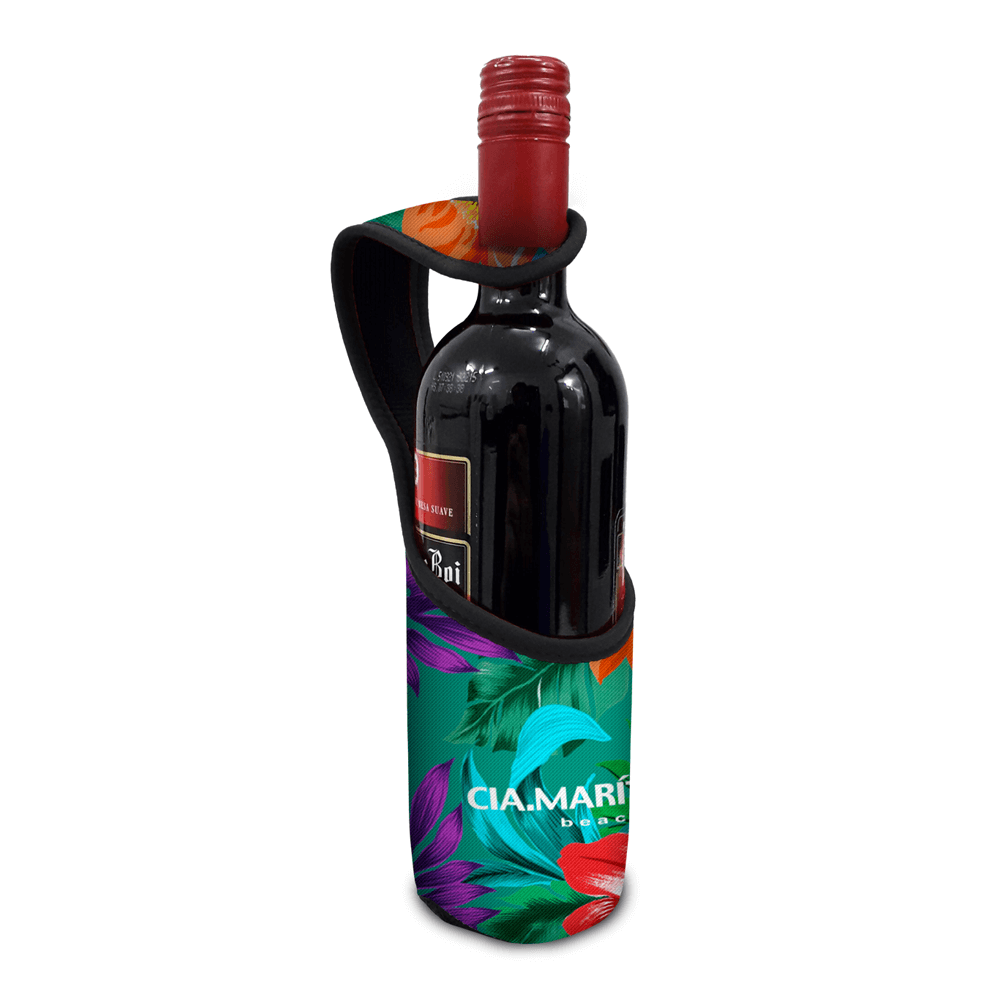 Porta Vinho com Alça em Neoprene Personalizado Brinde Corporativo Imagem 4