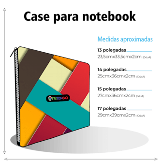 Case para Notebook Zíper Lateral Personalizado Imagem 3
