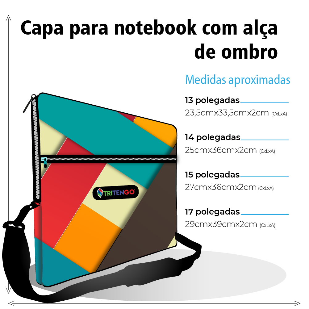 Capa de Notebook com Bolso Extra e Alça de Ombro Personalizada Imagem 4